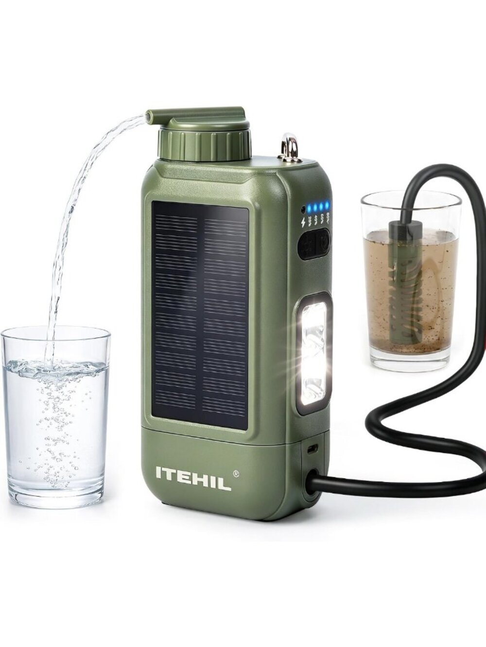 Portable Electric Water Filter - 0.01 Micron Purifier for Camping, Hiking